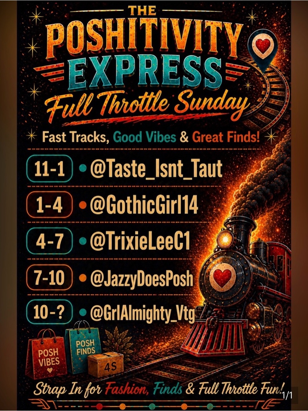 GOTHICGIRL14 IS LIVE!! On The Poshativity Express